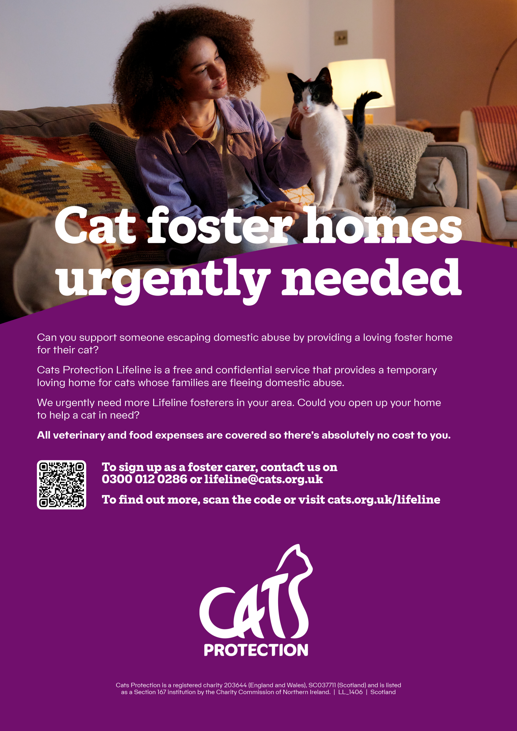 Lifeline Volunteer Fosterer Poster - Scotland